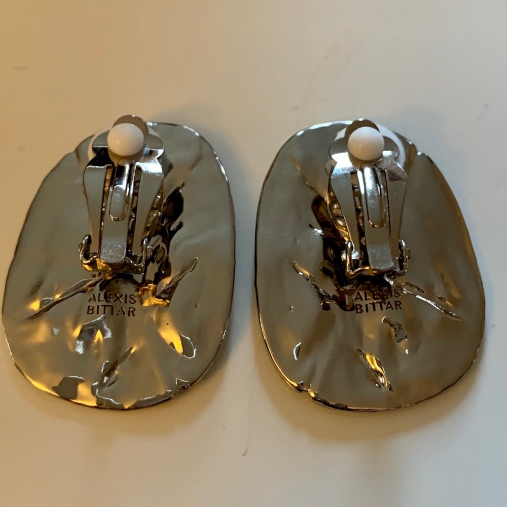 Alexis Bittar Encrusted Rocky Disc ClipOn Earrings - Picture 3 of 6